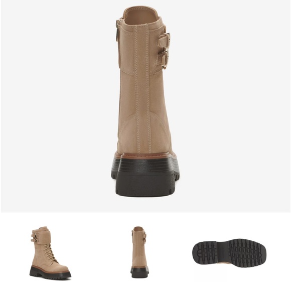 Vince Camuto  Monchia Double Buckle Combat Boot - Picture 2 of 5